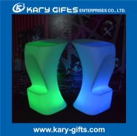 Wireless DMX Controlled Led Bar Stool Plastic Flashing Bar Stool And High Chair